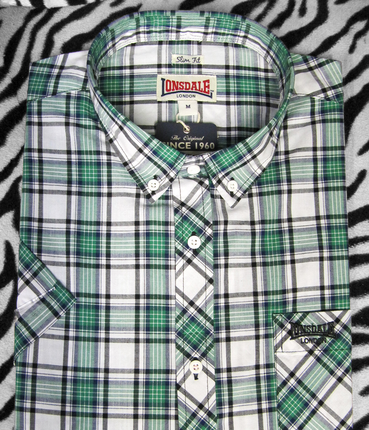 CAMISA LONSDALE VERDE Y BLANCO